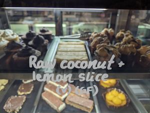 Coconut lemon slice at The Curious Rabbit in Wagga Wagga