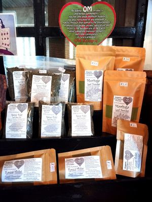 Tulsi smocking and infusion at BaZaar Café  in Kampot