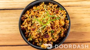 crunchy noodle salsa at Momo Central - Bourke St in Melbourne