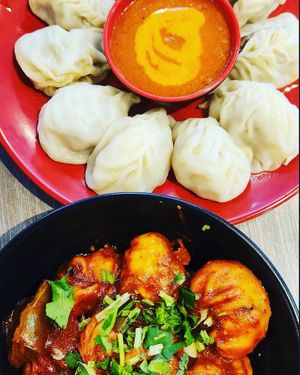 Vegan steam momo and vegan chilli momo  at Momo Central - Bourke St in Melbourne