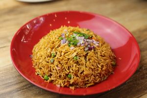 vegan fried rice at Momo Central - Bourke St in Melbourne