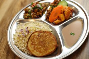 Vegan Choila Set at Momo Central - Bourke St in Melbourne