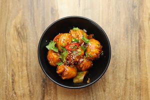 Vegan chilli momo at Momo Central - Bourke St in Melbourne