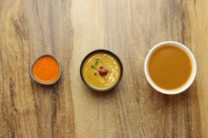 flavourful vegan sauces at Momo Central - Bourke St in Melbourne