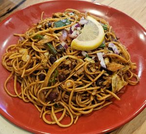 Fried noodles at Momo Central - Bourke St in Melbourne
