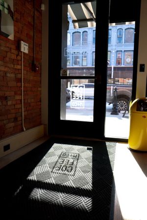 Find the coffee on the window and you’ve got the right spot!  at Musgrove + Company in Adrian