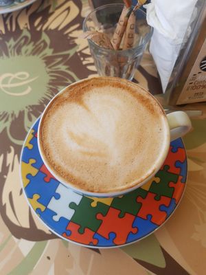 Cappuccino with oat at Bagels & Beans - Amsterdamsestraatweg in Utrecht