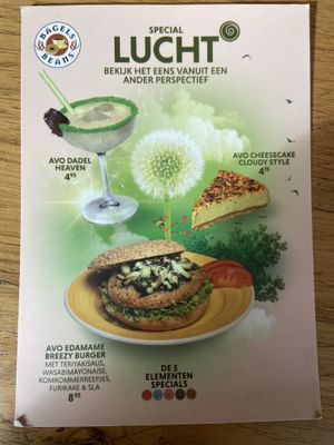 Special Oct 2023: only the Avo dadel heaven is vegan.  at Bagels & Beans - Amsterdamsestraatweg in Utrecht
