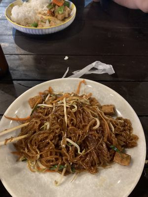 Pad lao noodle dish   at Tib Khao in Luang Prabang