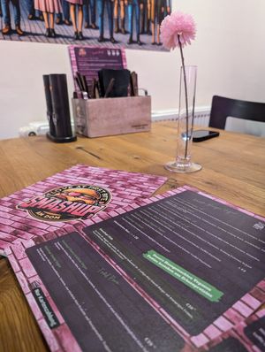 Vegan menu card at Smashup! in Aachen