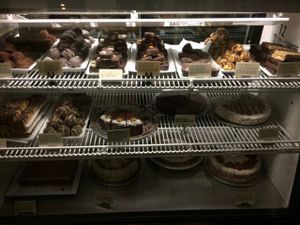 dessert case at Cafe Gratitude in Venice