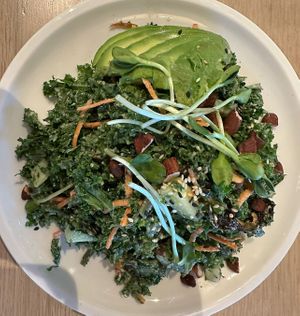 Asian shaved kale salad, “I am pure"  at Cafe Gratitude in Venice