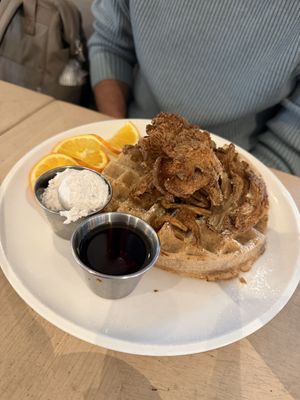 I AM HOSPITABLE Chik’n & Waffles  at Cafe Gratitude in Venice