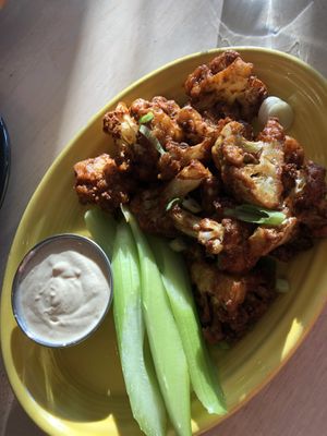 Buffalo cauliflower at Cafe Gratitude in Venice