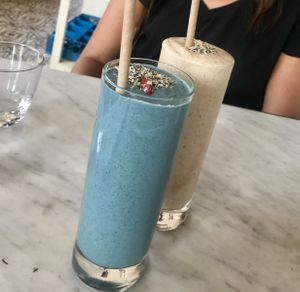 grace and stellar at Cafe Gratitude in Venice