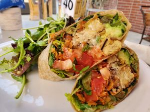 Tempeh wrap at Cafe Gratitude in Venice