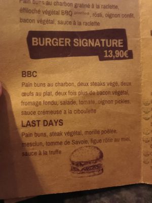 Menu at Good and Well in Lyon