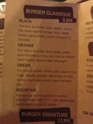 Menu at Good and Well in Lyon