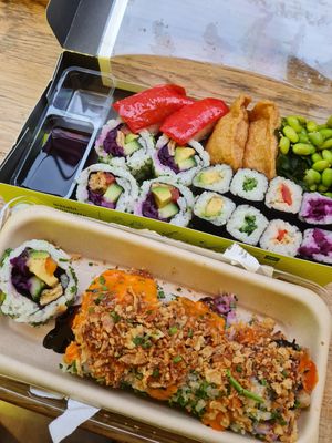 Really good vegan sushi at Wasabi - Shaftesbury Ave in London