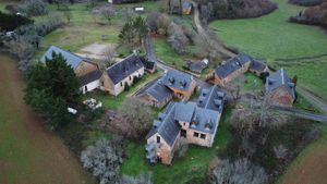 Sky view of our ecovillage at Oasis des Âges in Chartrier-ferriere