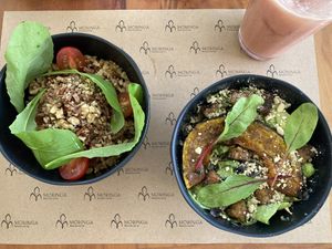 Two entrance salads   at Moringa in Niteroi