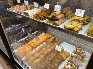 Inside showcase - detail at Artisti del Vegetariano - Corso Magenta in Milan