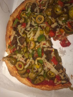 Vegan cheese and sausage  at Pizza Plant in Williamsville
