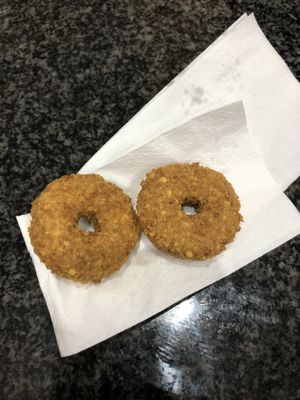 free falafel donuts  at Opas Haus Restaurant in Dresden