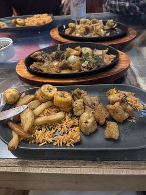 Vegan sharing platter   at Cape To Cairo in Shildon