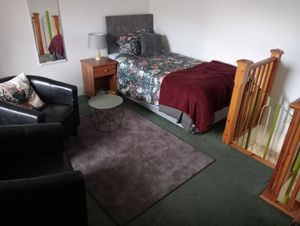 Apartment bedroom. T.v with Xbox games. Kitchen and bathroom downstairs, own entrance. at Blaeberry House in Inverness