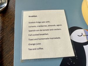 Breakfast menu   at Blaeberry House in Inverness