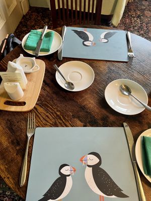 Table setting   at Blaeberry House in Inverness