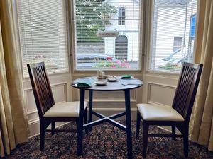 Table with a view   at Blaeberry House in Inverness
