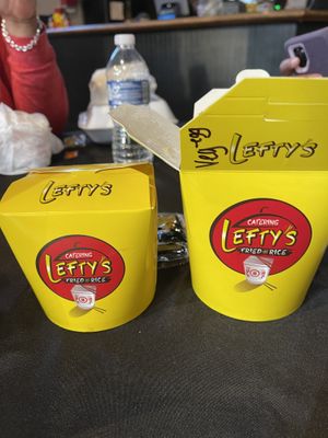 Half order vs whole order size difference   at Lefty's Fried Rice in St Louis