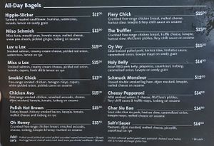 Menu (May 23)  at Schmucks - The William in Melbourne