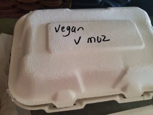 VEGAN STUFFED PEPPER - Stuffed Bell Pepper with brown rice and quinoa, red sauce, squash, black beans, and zucchini, and your choice of cheese. (used vegan mozzarella) at The Detroit Pepper Company in Detroit