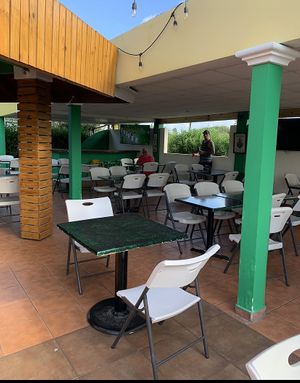 Nice terrace   at Pizza Bob's in Oranjestad