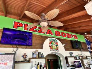 Nice spot near the beachh  at Pizza Bob's in Oranjestad