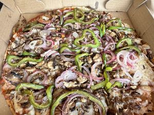 Bobs special reheats well for breakfast or cold!  at Pizza Bob's in Oranjestad