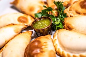 Empanadas - always several vegetarian on the menu! at BOBS in Copenhagen