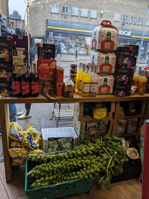 front window at The Community Larder  in East London