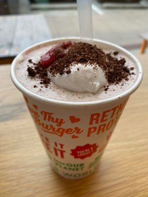 Strawberry cookies & cream shake at Next Level Veggie Grill – Ballard in Seattle