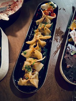 Manti “lamb” pockets were delicious, and we could have eaten another order. at Anixi in New York City