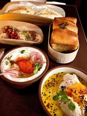 Choice of 3 Dip Mezze $26 Includes choice of 1 housemade bread at Anixi in New York City