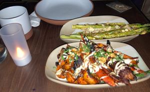 Sides: asparagus and root veggies at Anixi in New York City