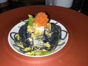 “Squid Ink” spaghetti   at Anixi in New York City