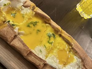 Flatbread Vegan Egg Cheese 💚  at Anixi in New York City