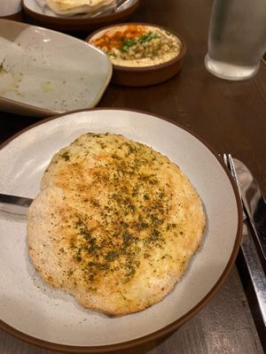 Pita and dip at Anixi in New York City