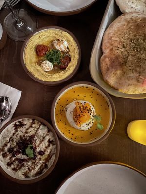 3 dips (eggplant, squash, ricotta)  at Anixi in New York City