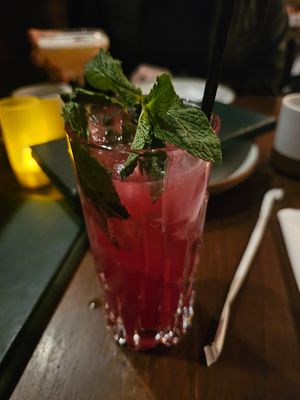 Prickly pear mint soda at Anixi in New York City